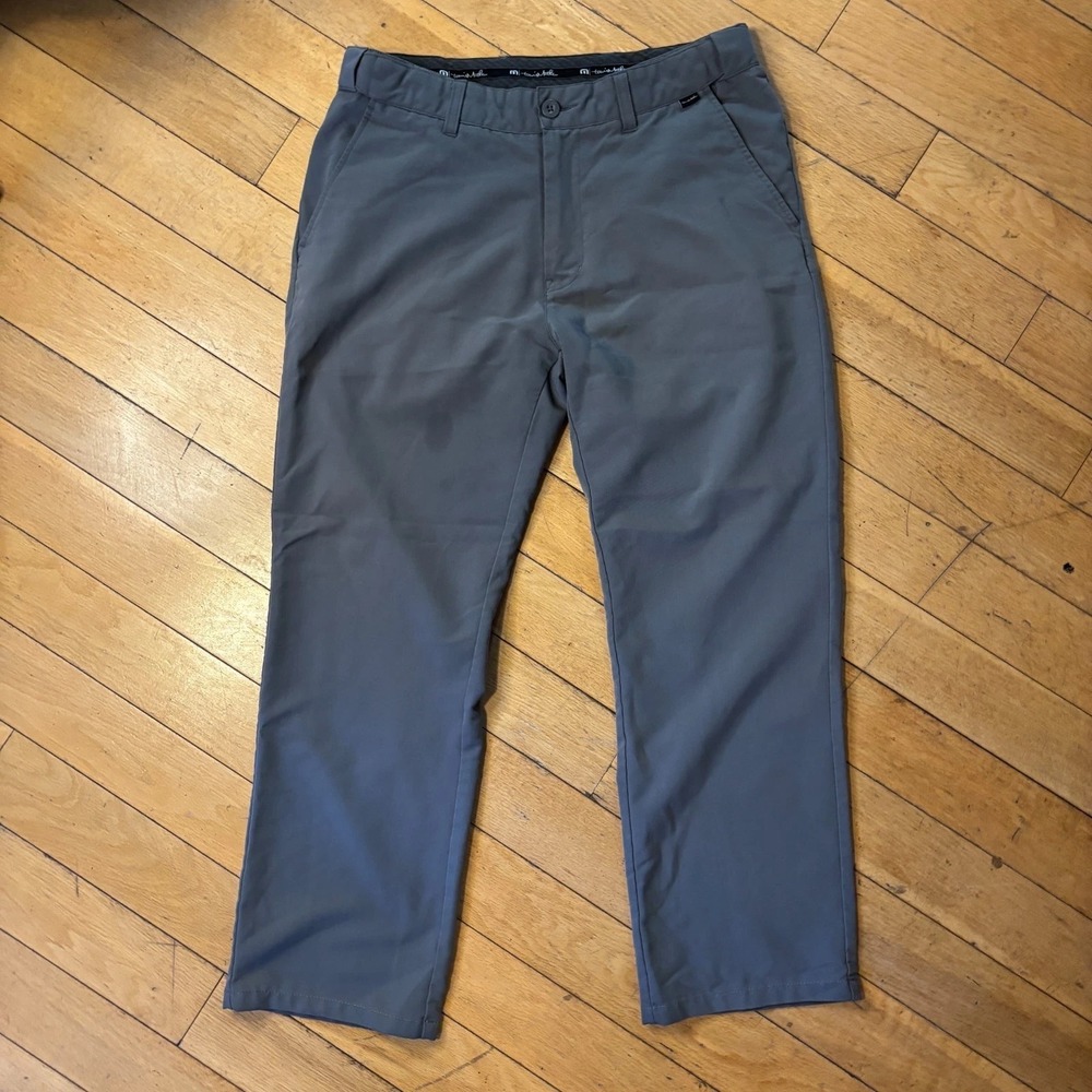 Travis Mathew Golf Pants Men 32x29 Gray Stretch Performance Pants Rayon
